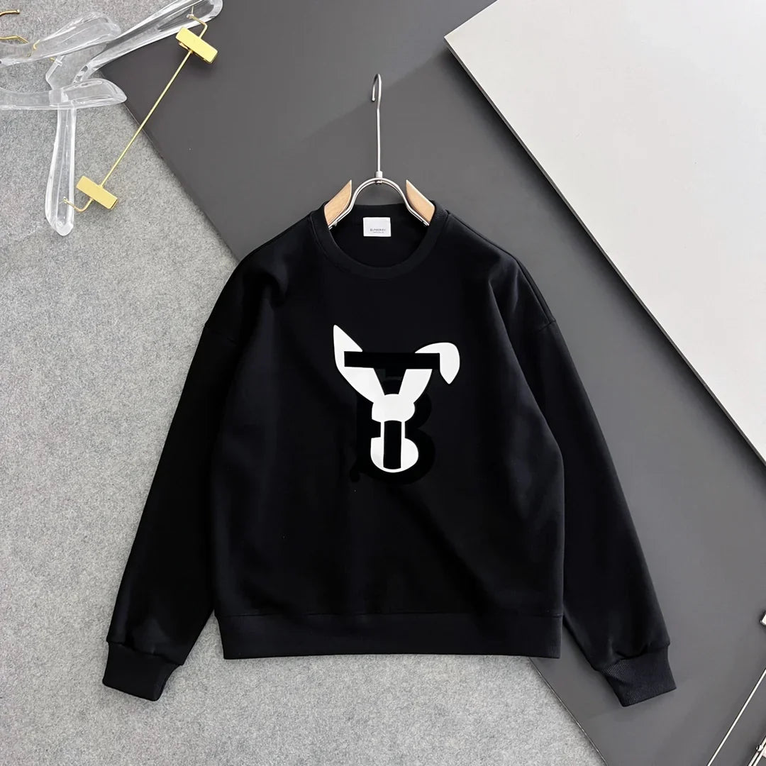 New printed pullover round neck hoodie
