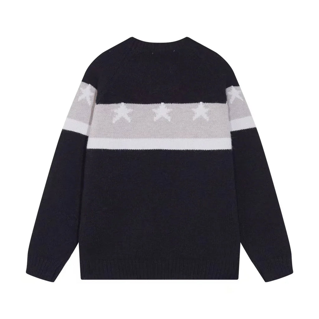 New chest striped jacquard sweater