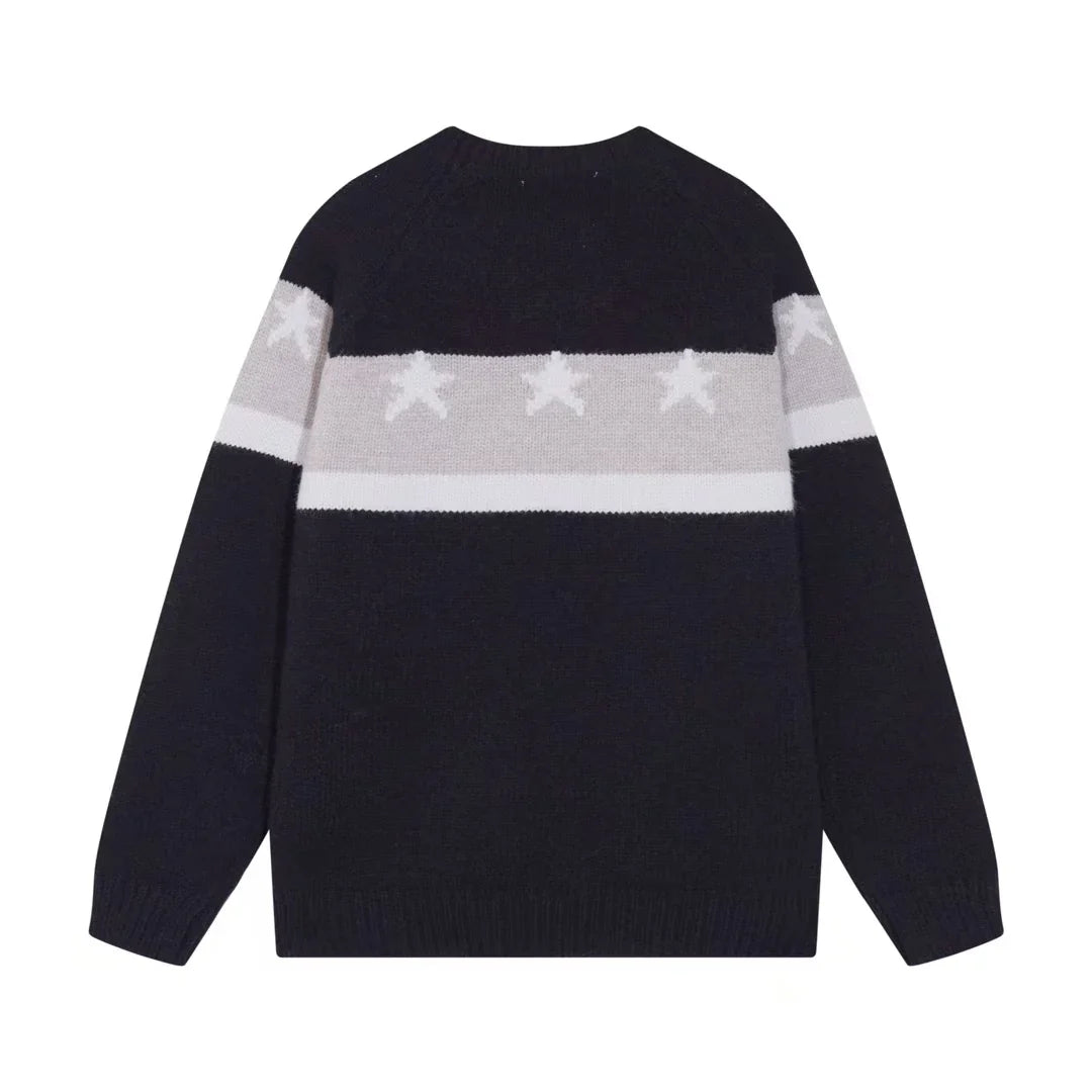 New chest striped jacquard sweater