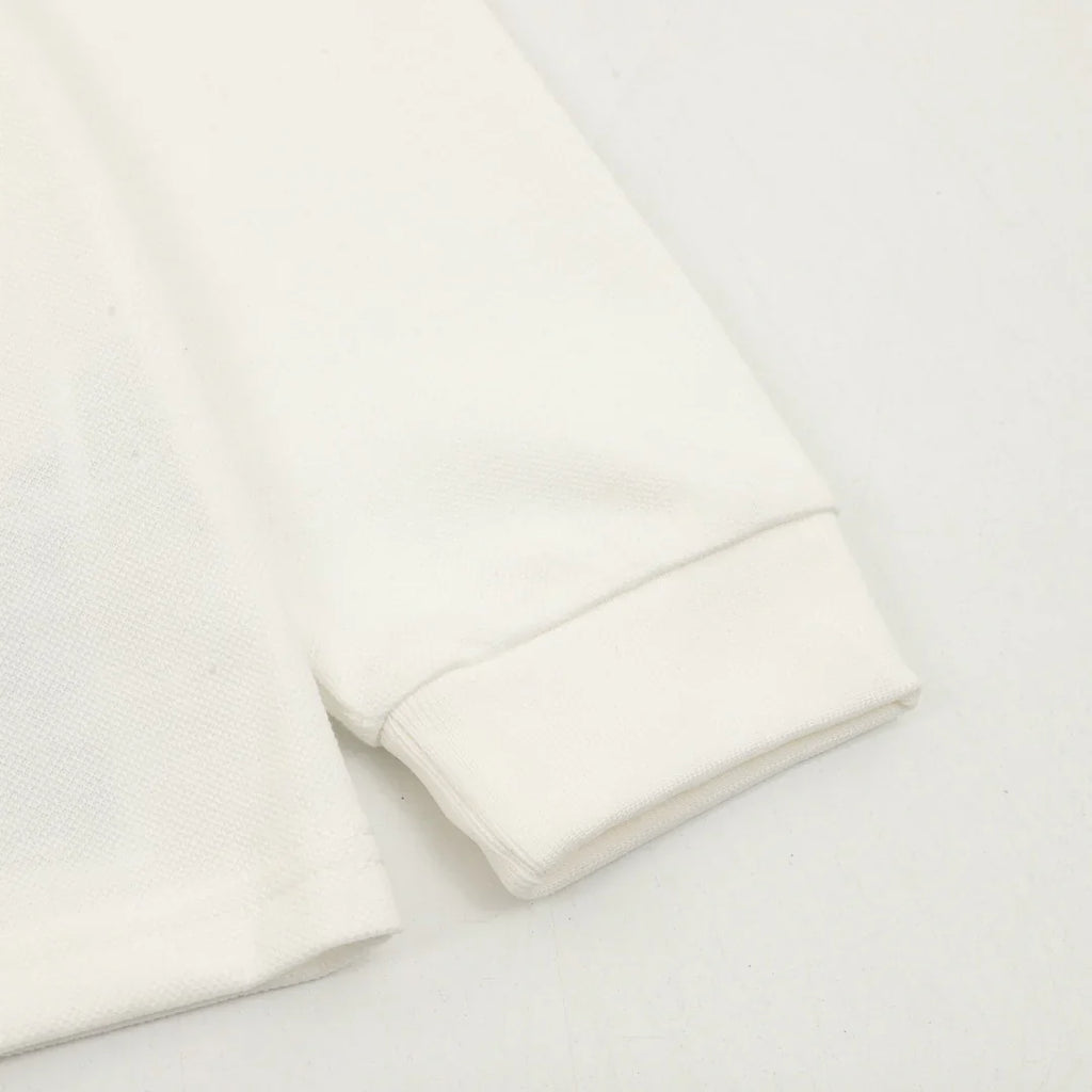 Mother embroidery lapel long sleeved polo shirt