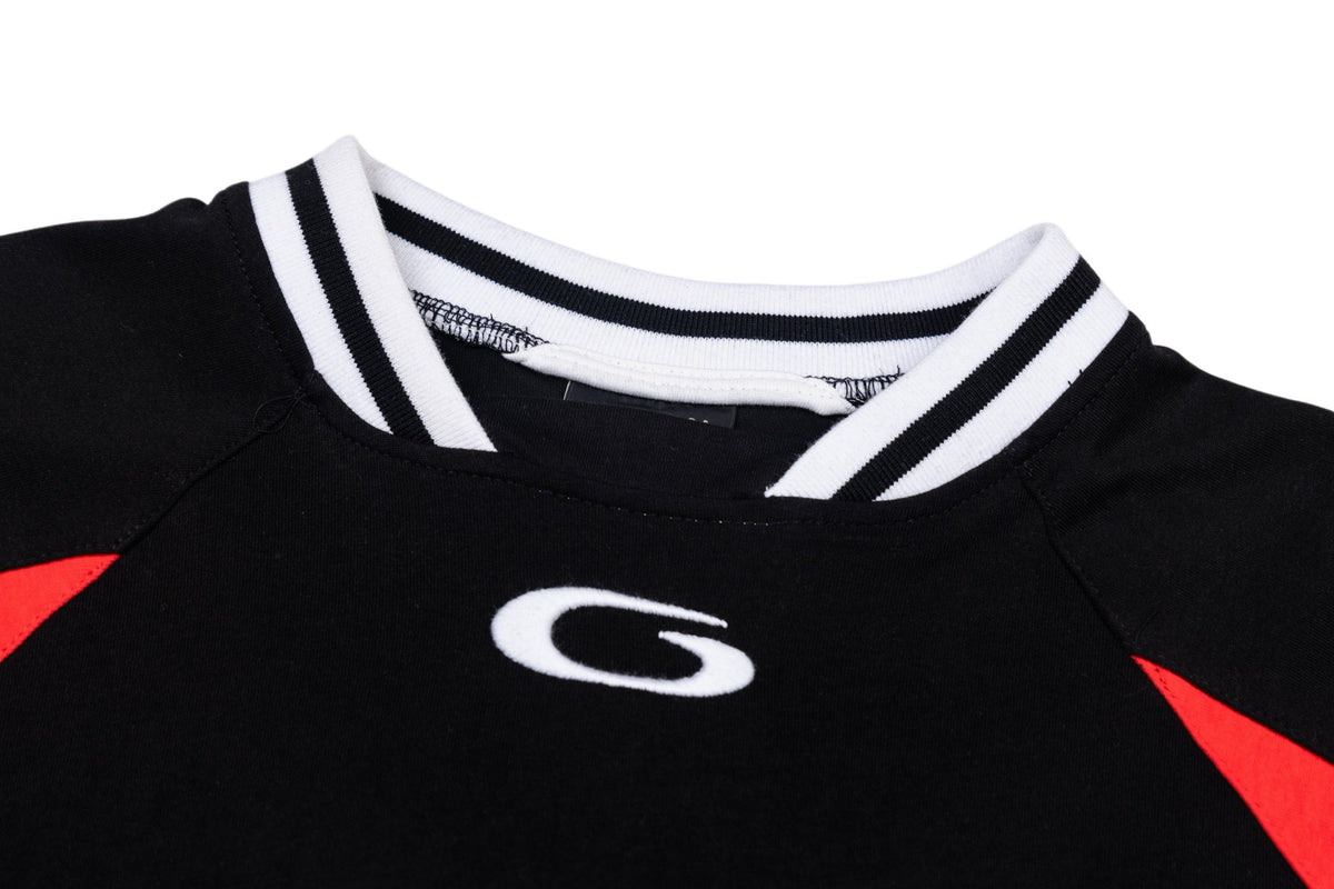 Embroidered contrasting short sleeved T-shirt