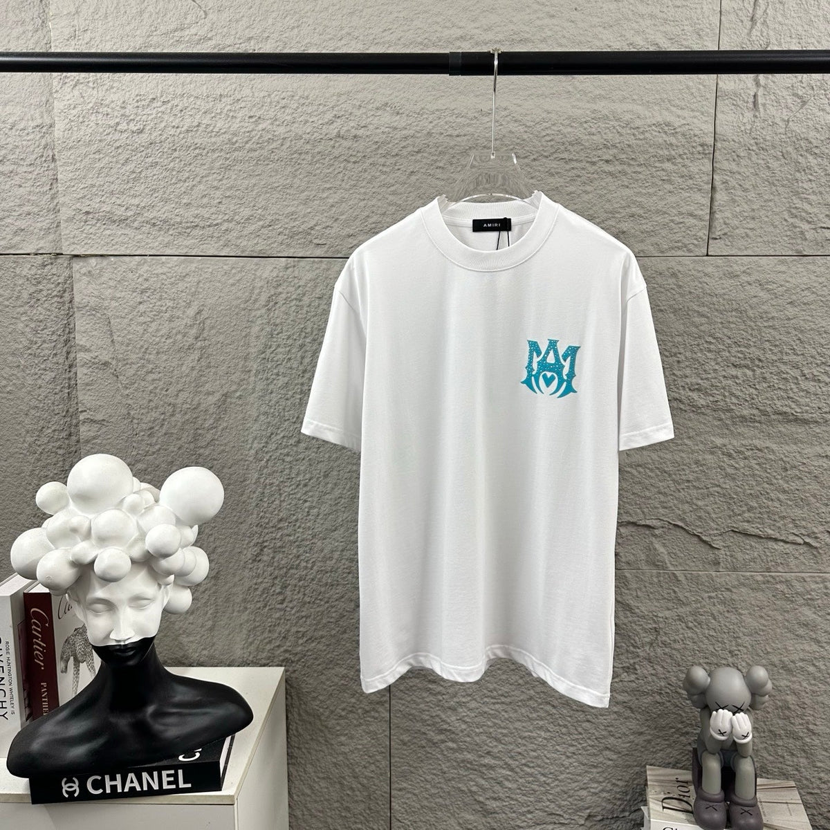 Classic letter hot stamping+plush technology unisex T-shirt