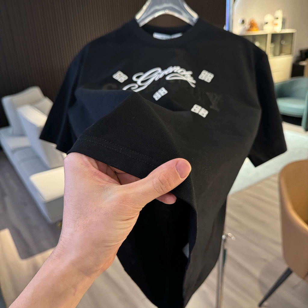 New embroidered letter short sleeved shirt
