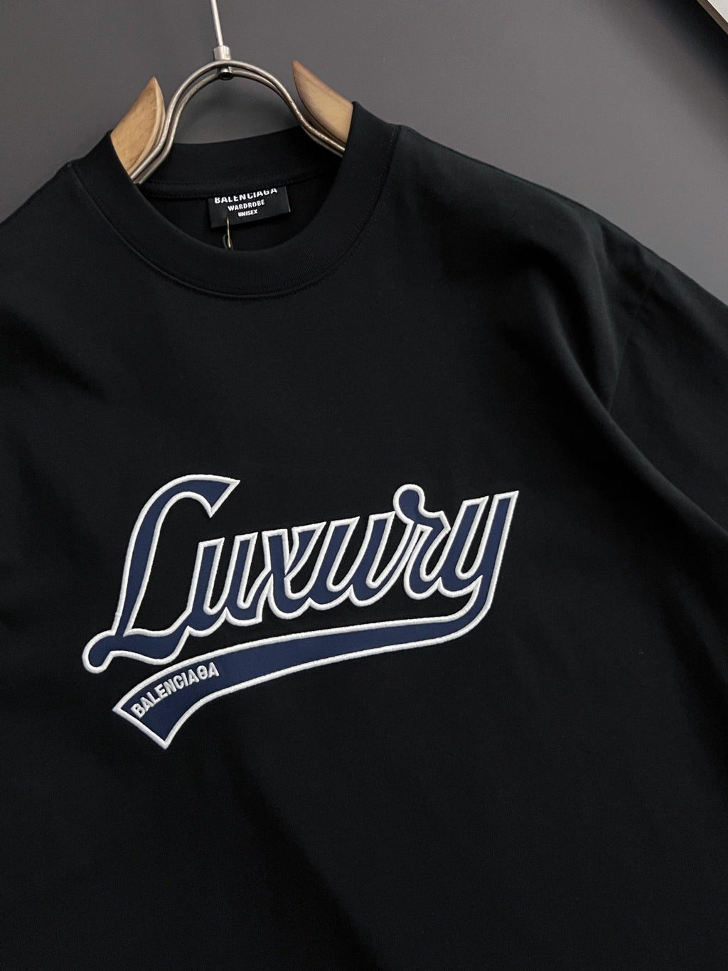 Embroidered logo T-shirt with fabric on the chest