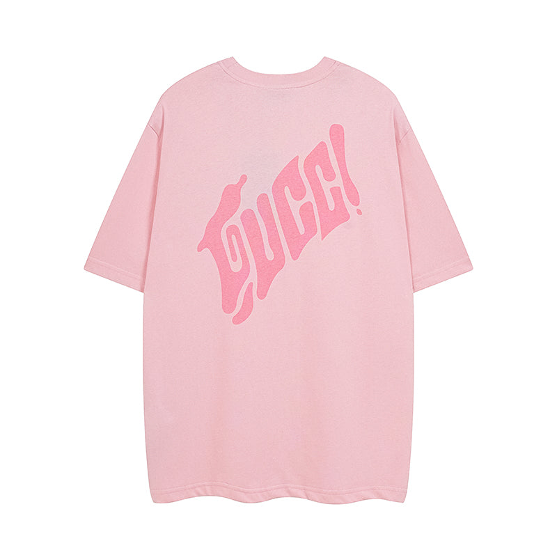 Badge print new logo round neck short sleeved shirt