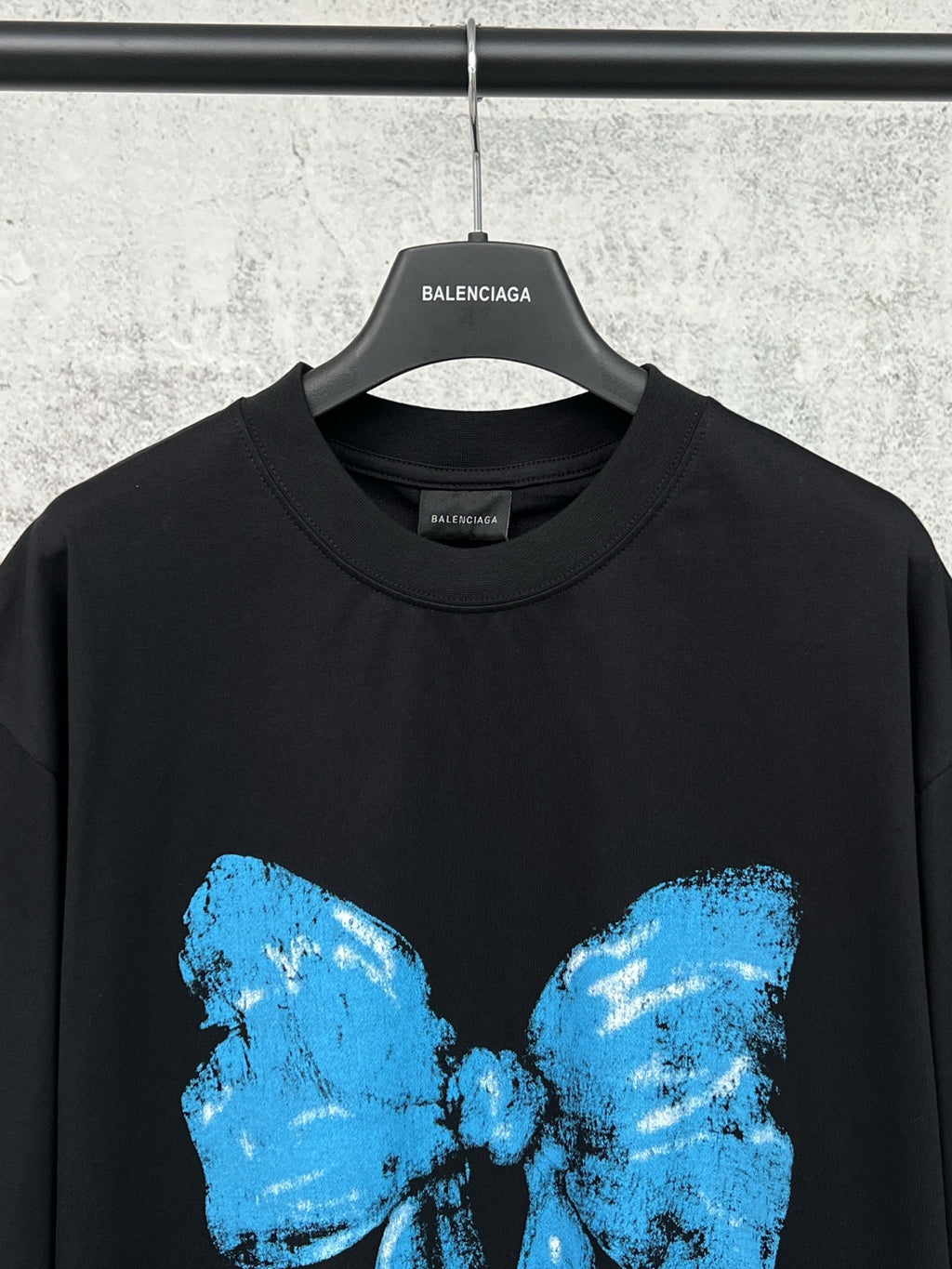 New Front Bow Direct Spray Printed Short Sleeve T-shirt