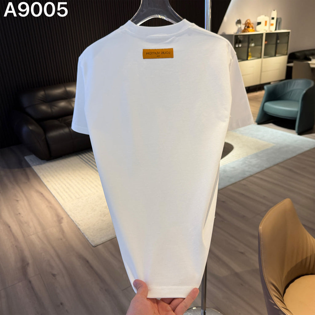 New embroidery craft logo letter short sleeved shirt