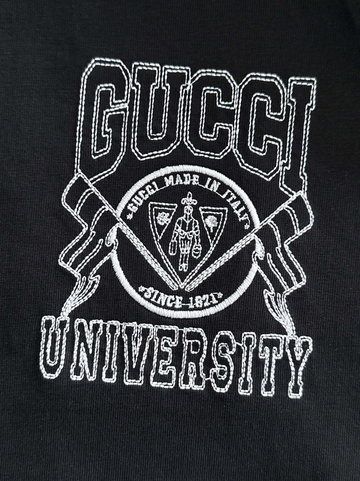 Back plush letter logo short sleeved t-shirt