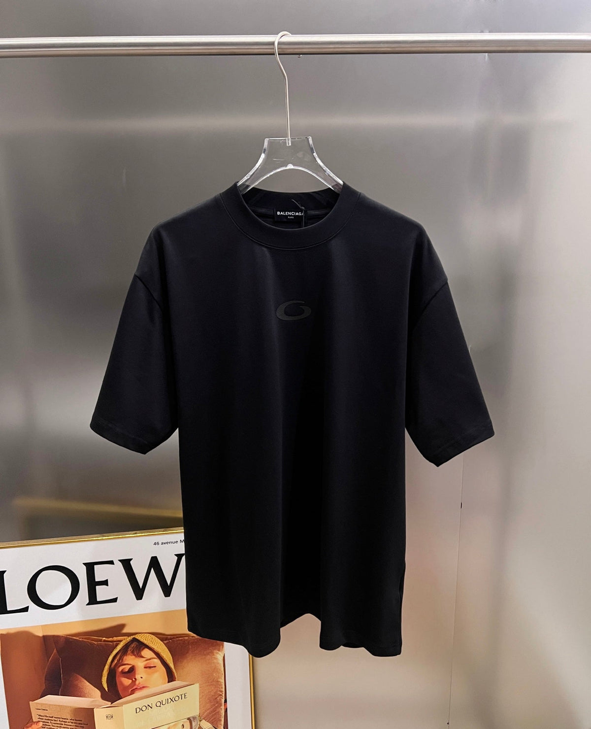 Customized double yarn plain cotton short sleeved T-shirt