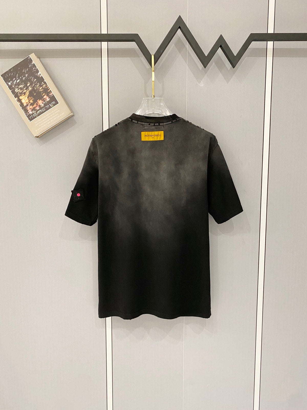 Grind and wash water to make old classic couple casual short sleeved T-shirt