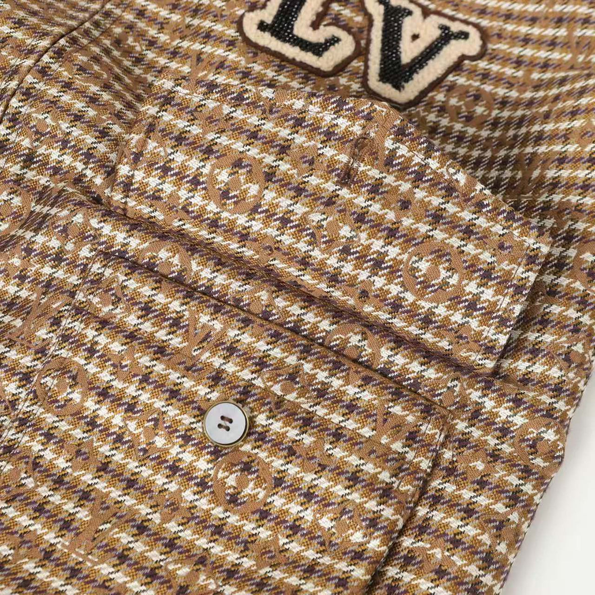 Thousand Bird Grid Old Flower Jacket Coat