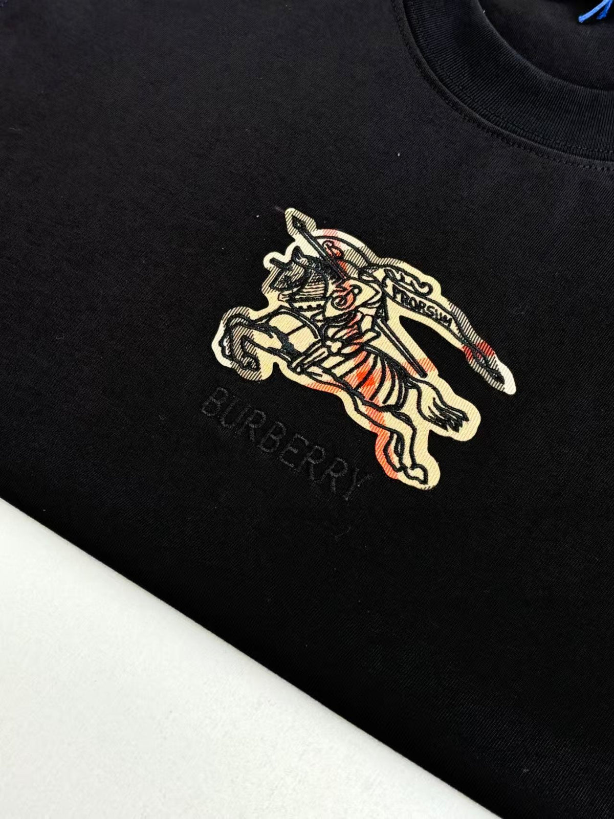 Plaid embroidered short sleeved T-shirt