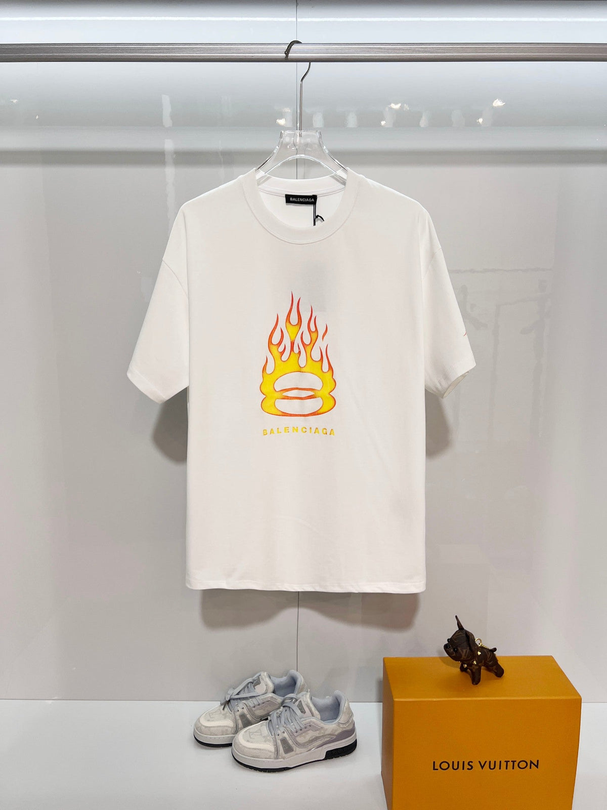 New Flame Pattern Letter T-shirt