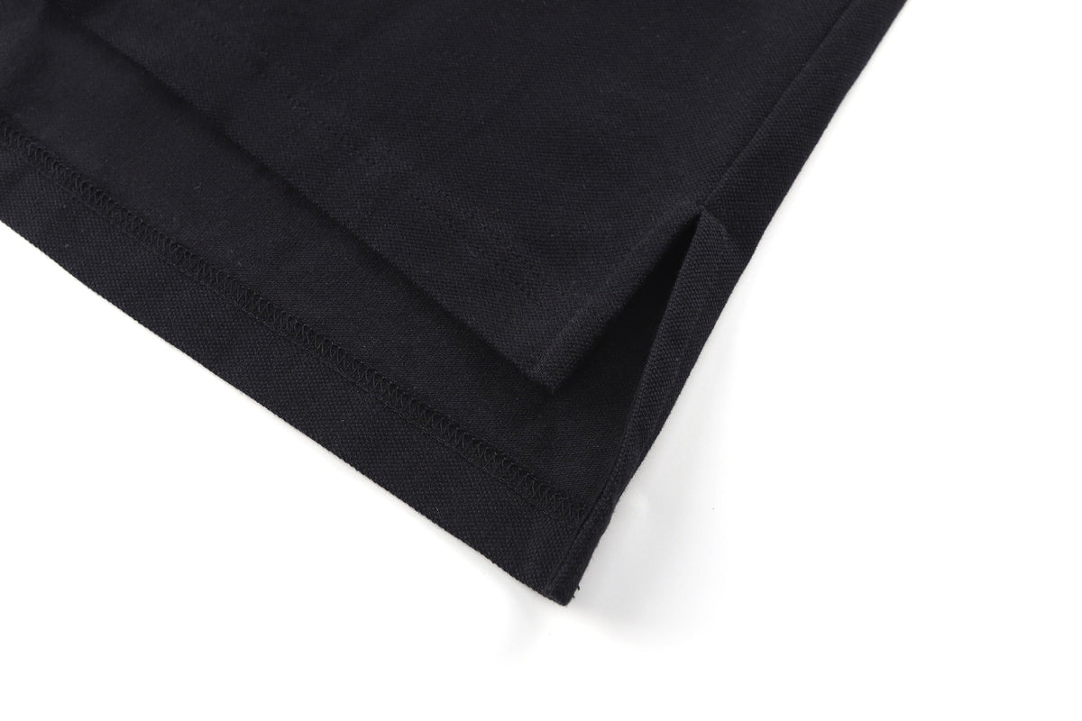 Polo collar cotton bead fabric shirt