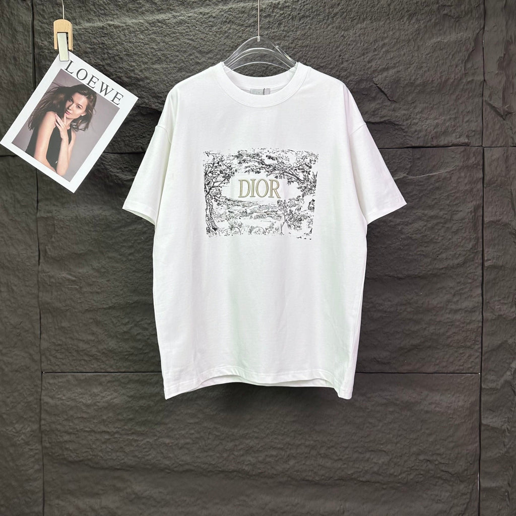 New Embroidery 🪡 Letter logo couple's short sleeved T-shirt