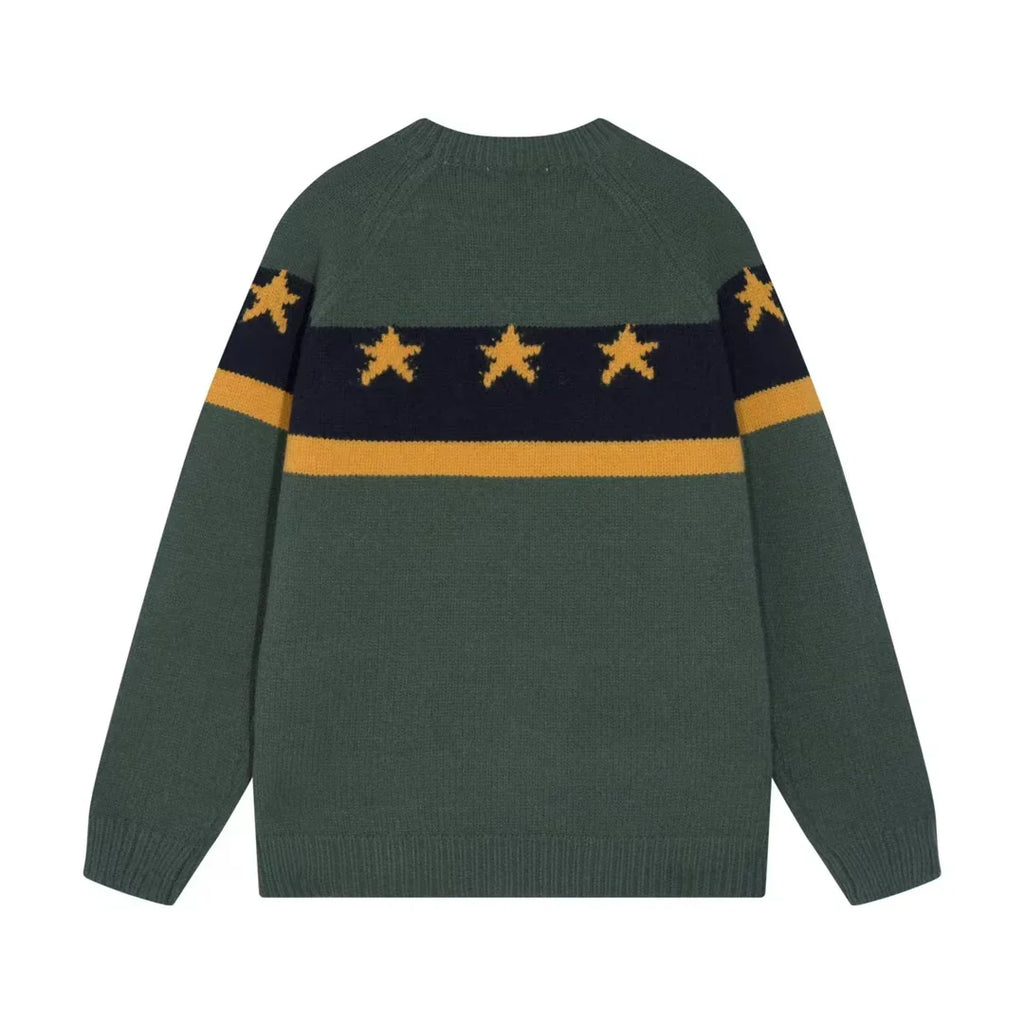 New chest striped jacquard sweater