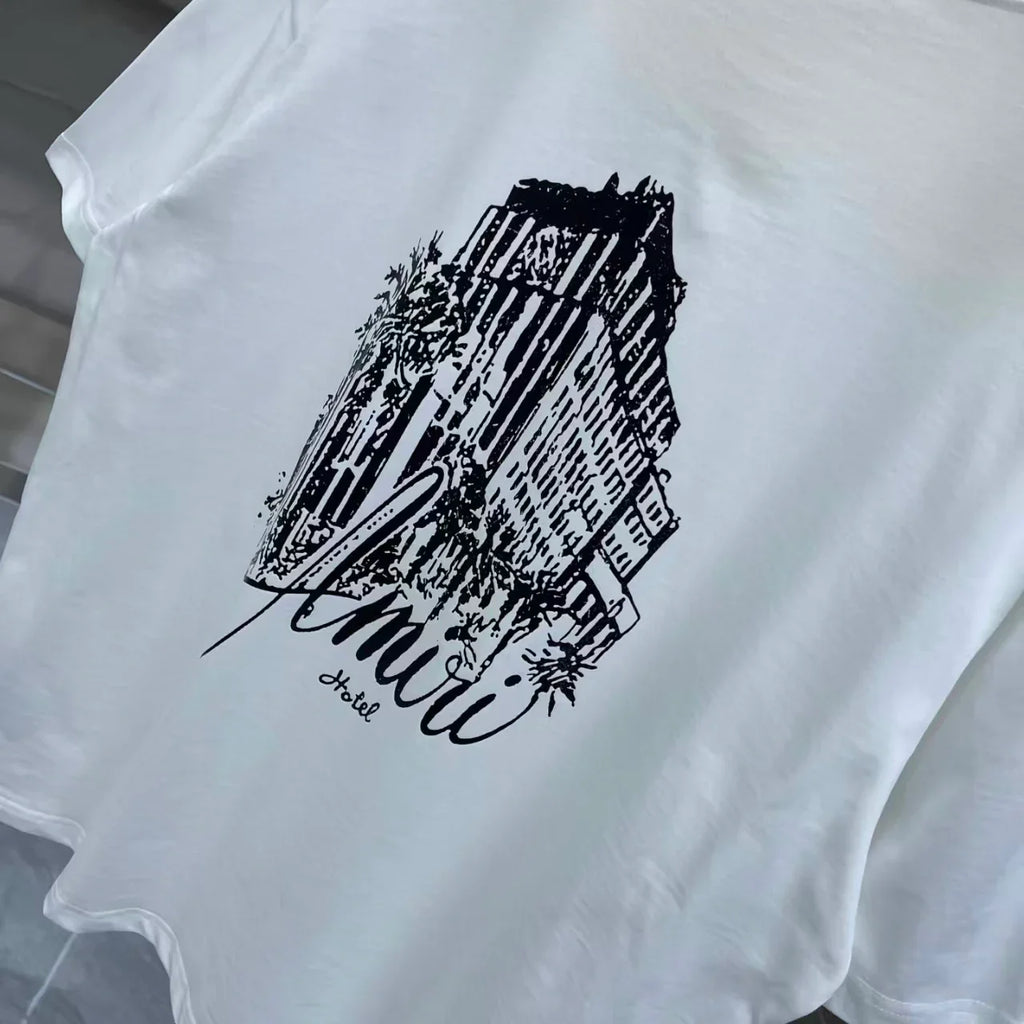 Printed short sleeved T-shirt