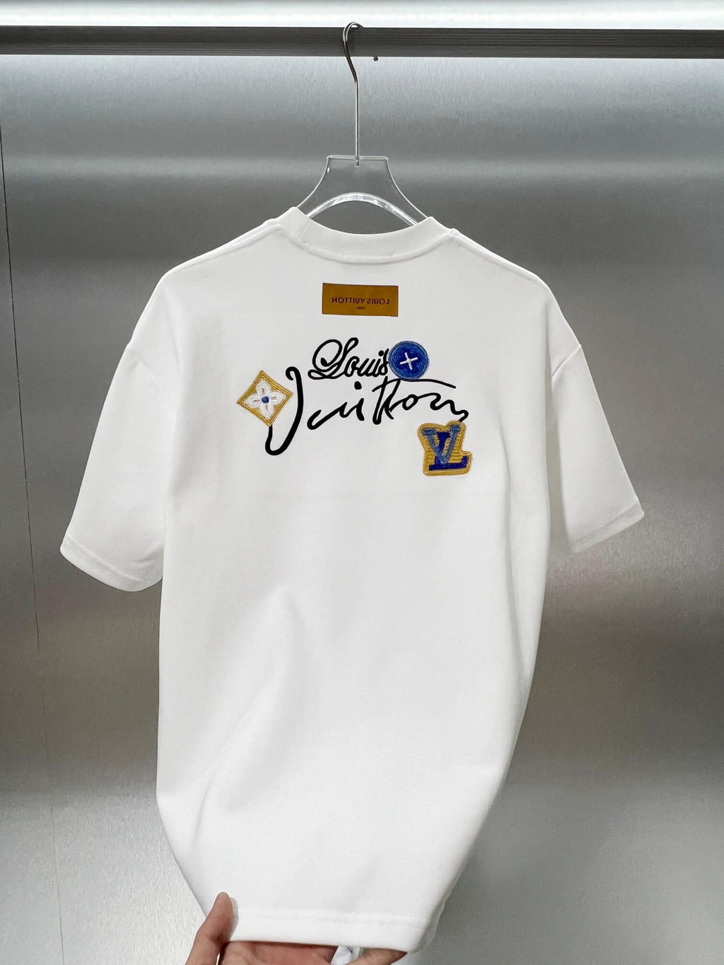 Handwritten Signature Badge T Shirt