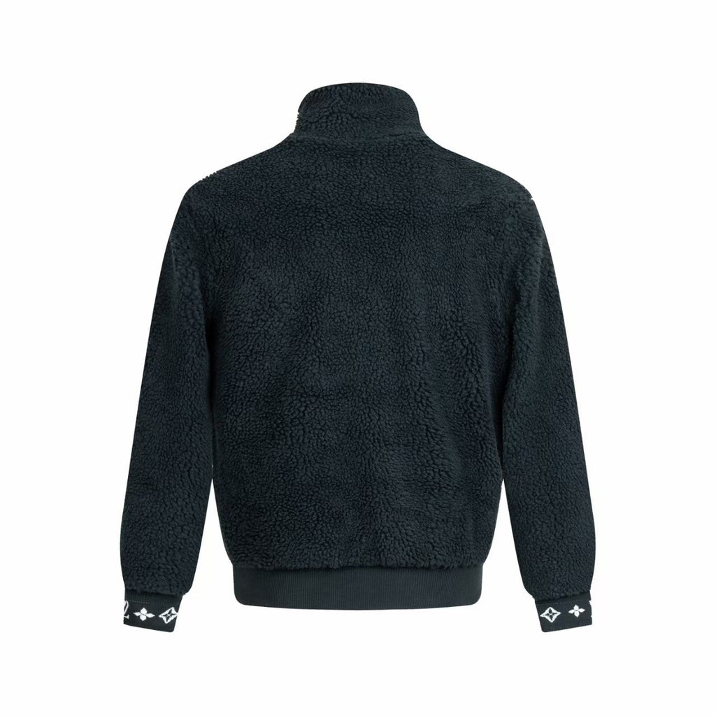 Sheep wool blended suede waistband jacket
