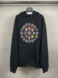 Computer direct printing hooded long sleeved sweatshirt
