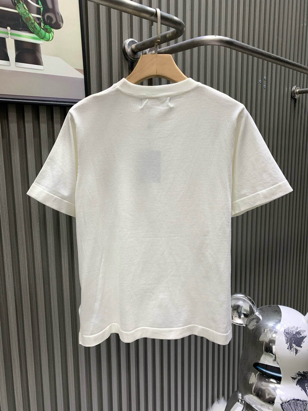 Colorful Diamond Floral Knit T Shirt