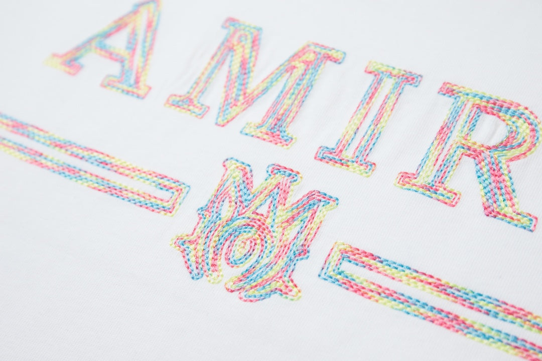 Early Spring New Embroidered Letter T-shirt