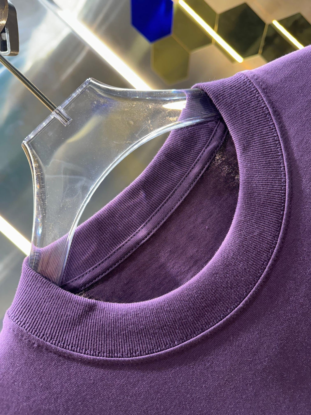 Spring and summer new classic small label color card round neck couple short sleeved T-shir