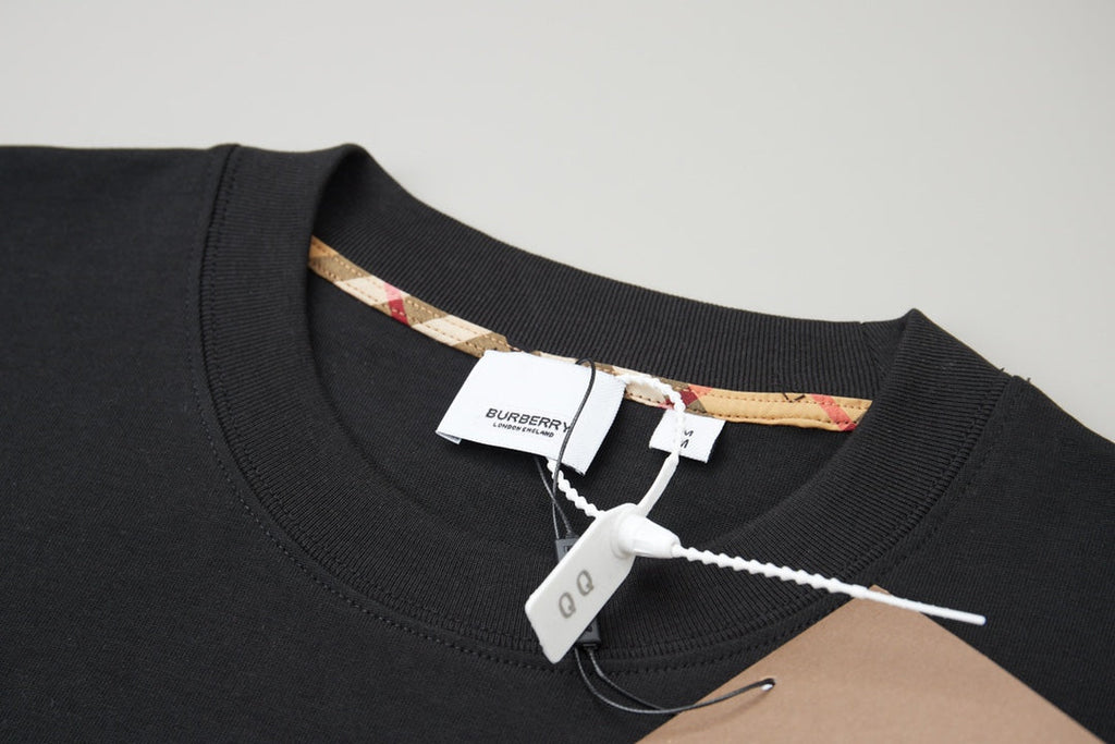 Grid stitch embroidered T-shirt