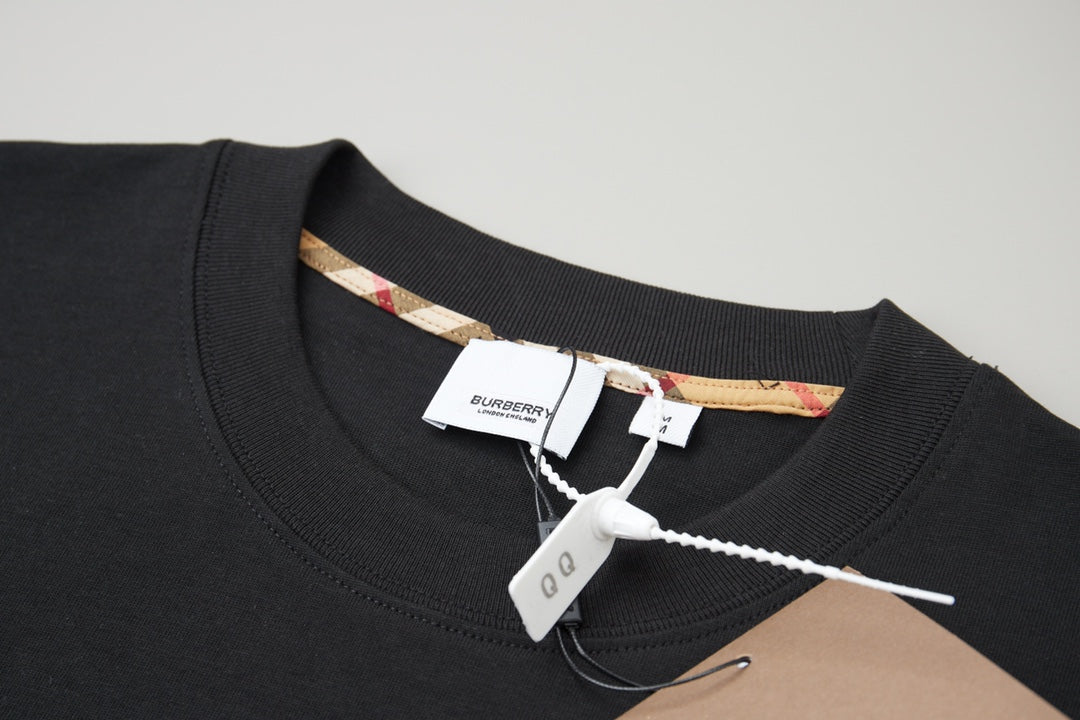 Grid stitch embroidered T-shirt