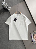 Embroidered clover letter logo short sleeved t-shirt