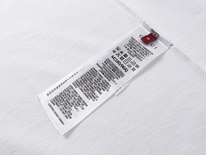Embroidered front and printed back T-shirt
