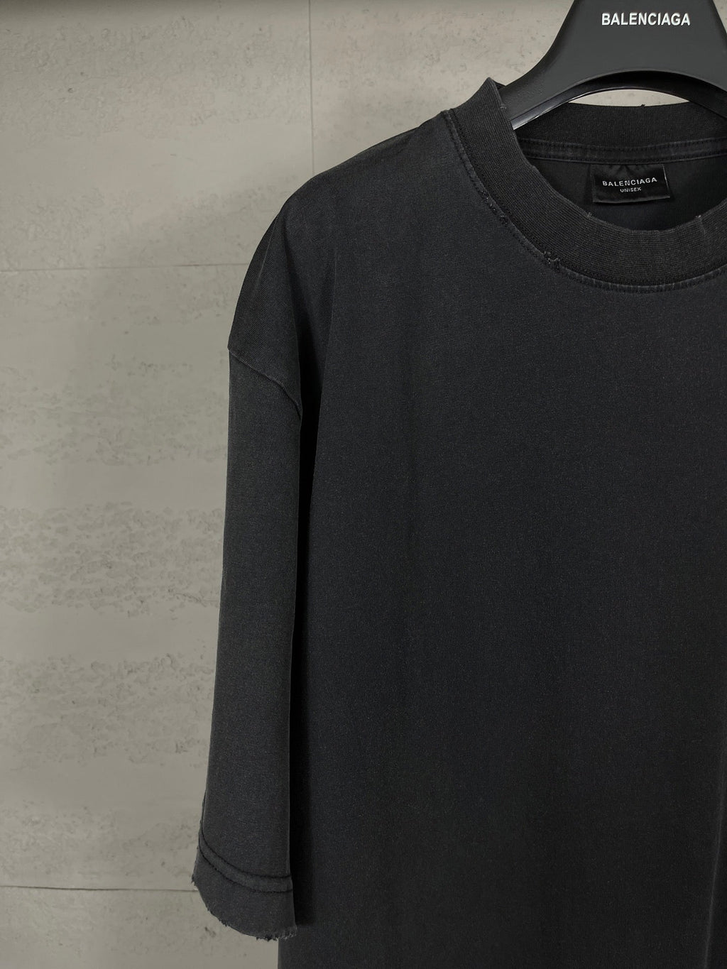 Washed and worn short sleeved T-shirt