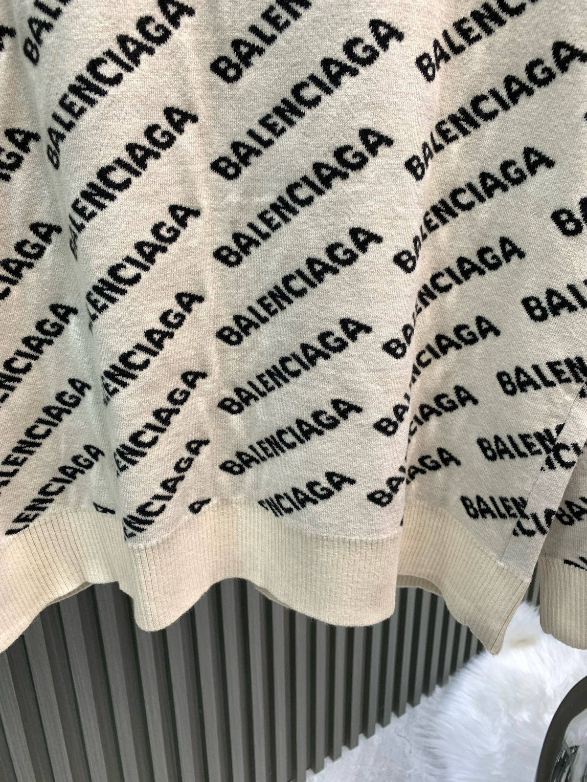 Full printed bullet screen double-sided knitted jacquard sweater