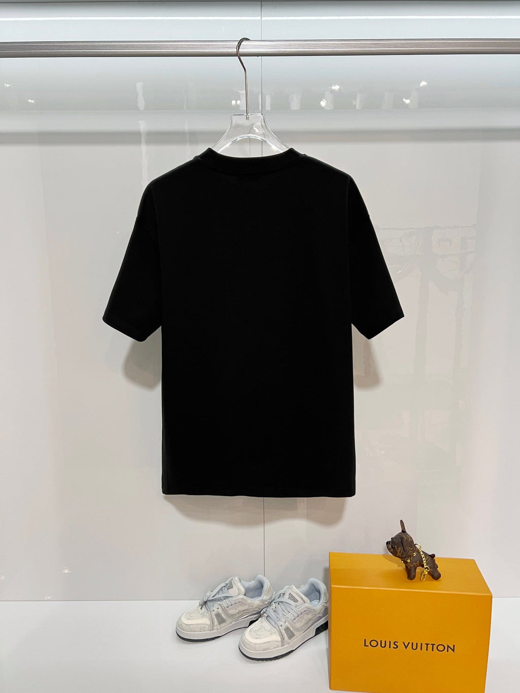 Digital flocking foam sunflower letter short sleeved shirt