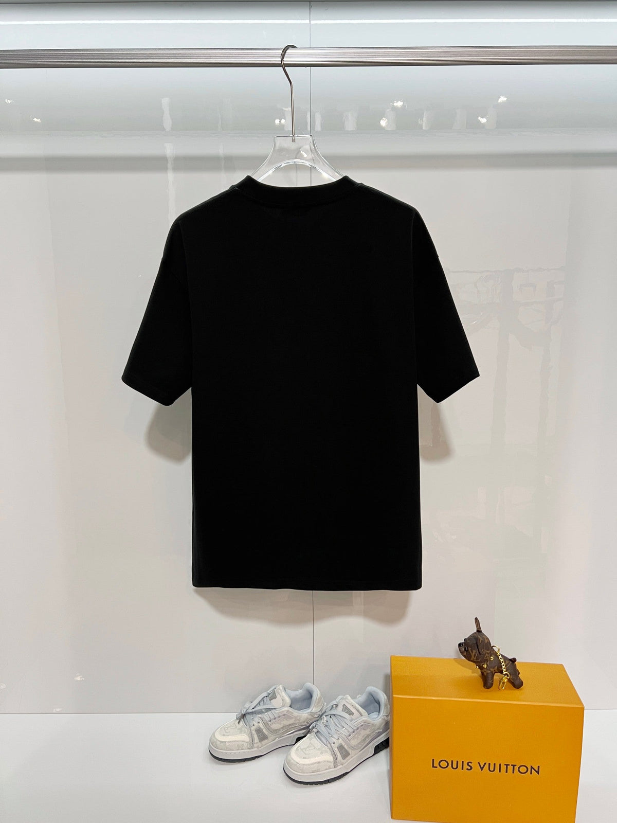 Digital flocking foam sunflower letter short sleeved shirt