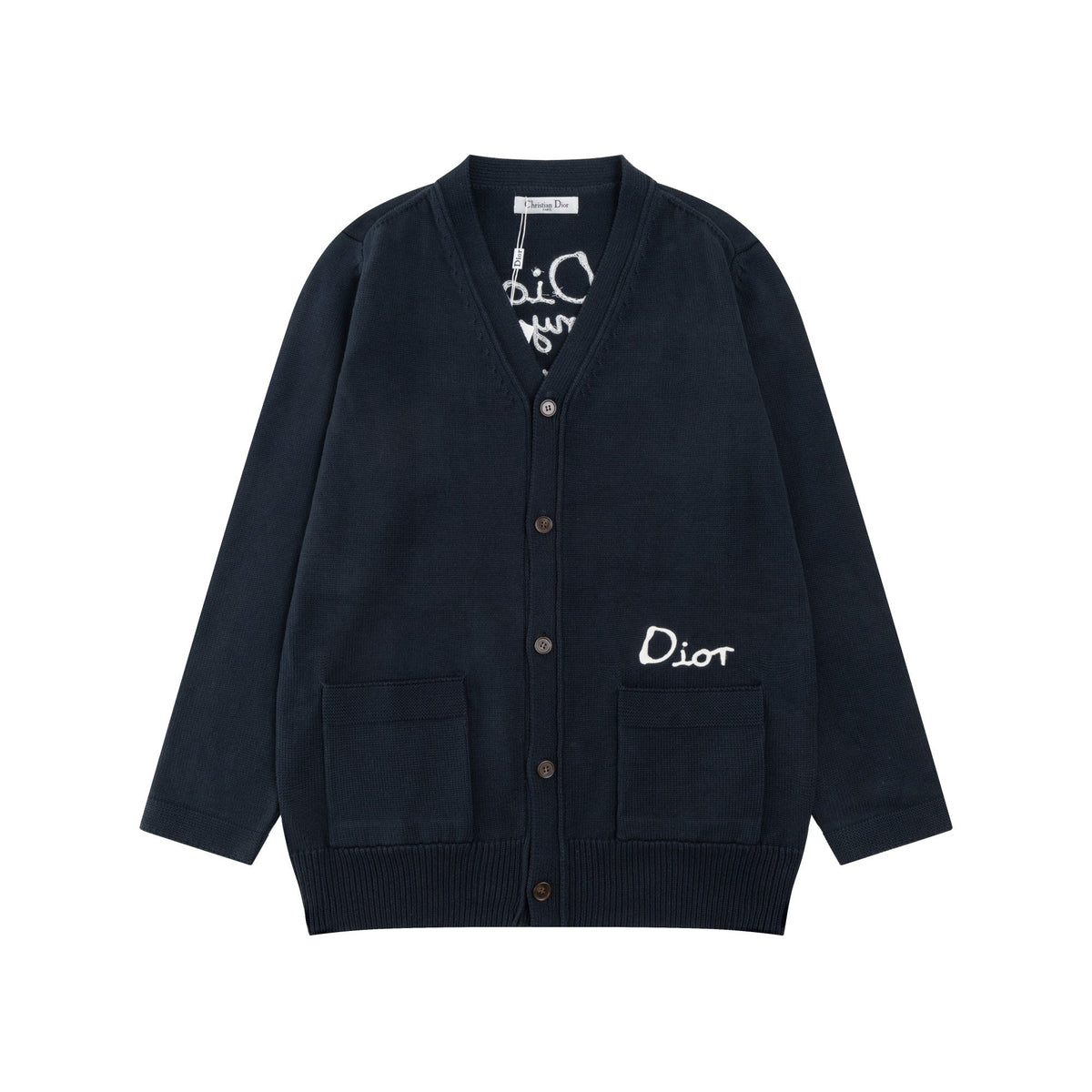 New jacquard logo cardigan jacket