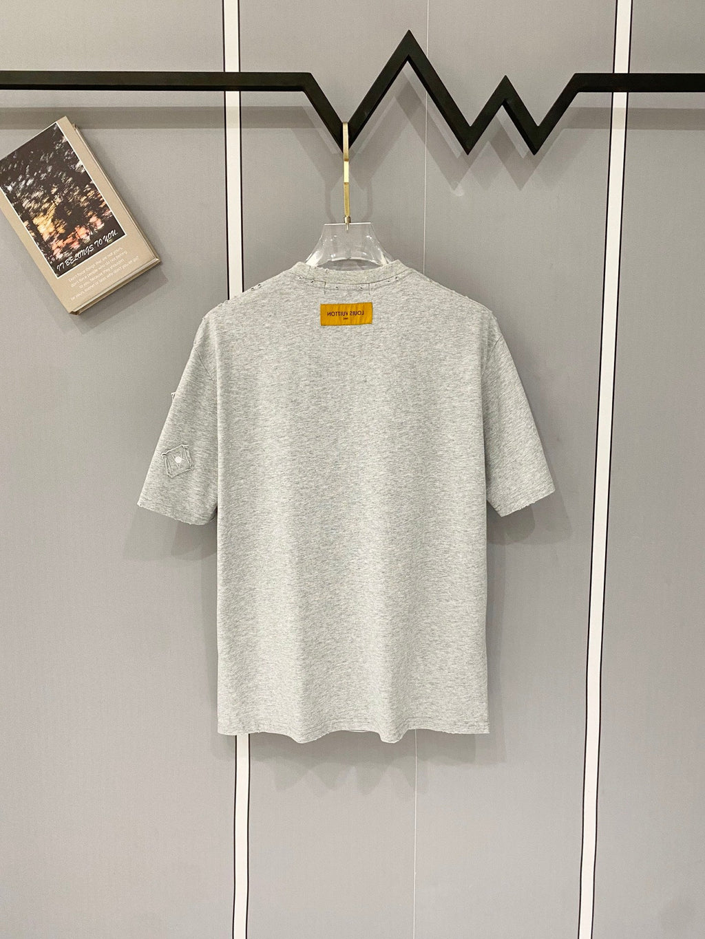 Grind and wash water to make old classic couple casual short sleeved T-shirt