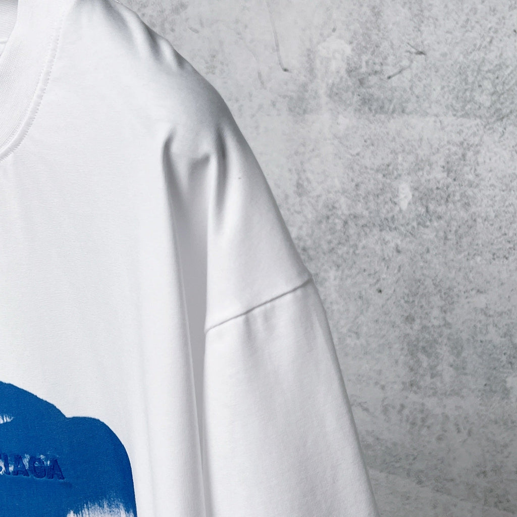 3M printed short sleeved T-shirt with letter embroidery