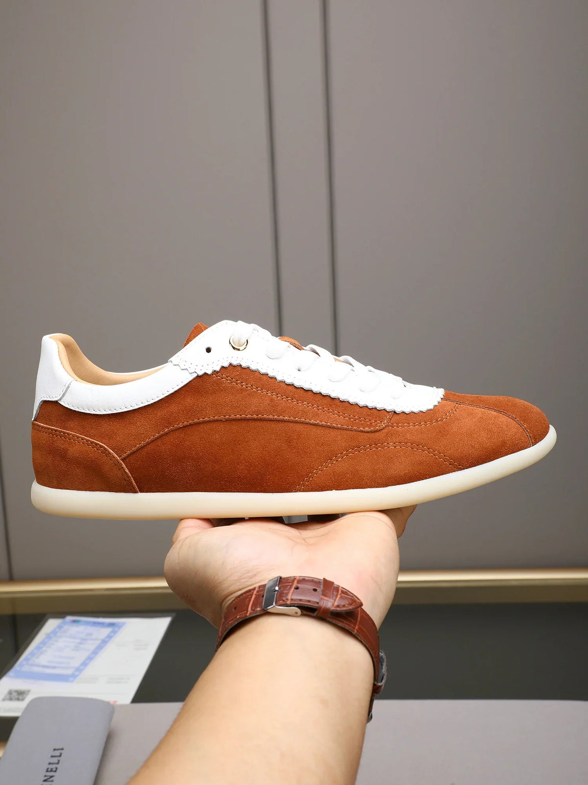 Selected cowhide upper men's shoes