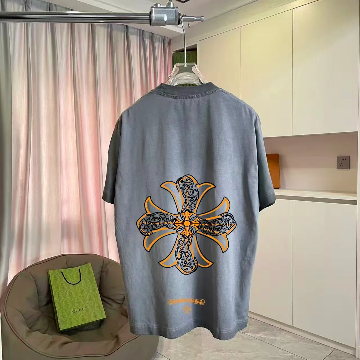 New Cross printed short sleeved T-shir