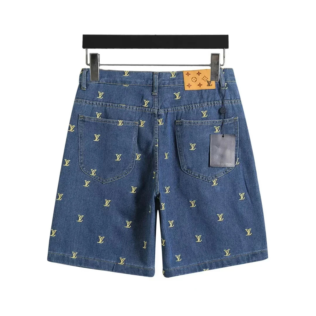 Full embroidered denim suit