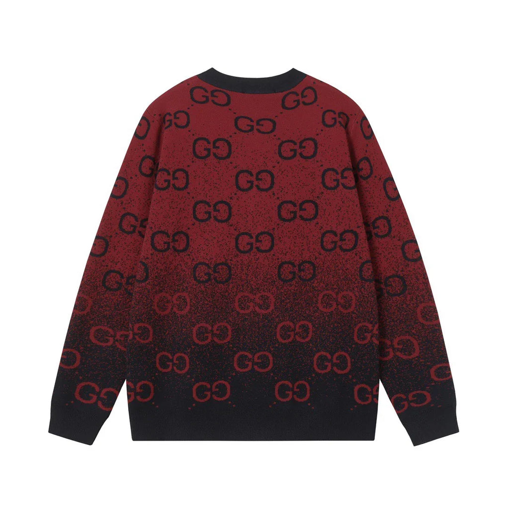 Knitted cardigan V-neck sweater