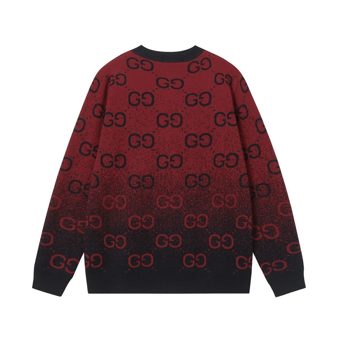 Knitted cardigan V-neck sweater
