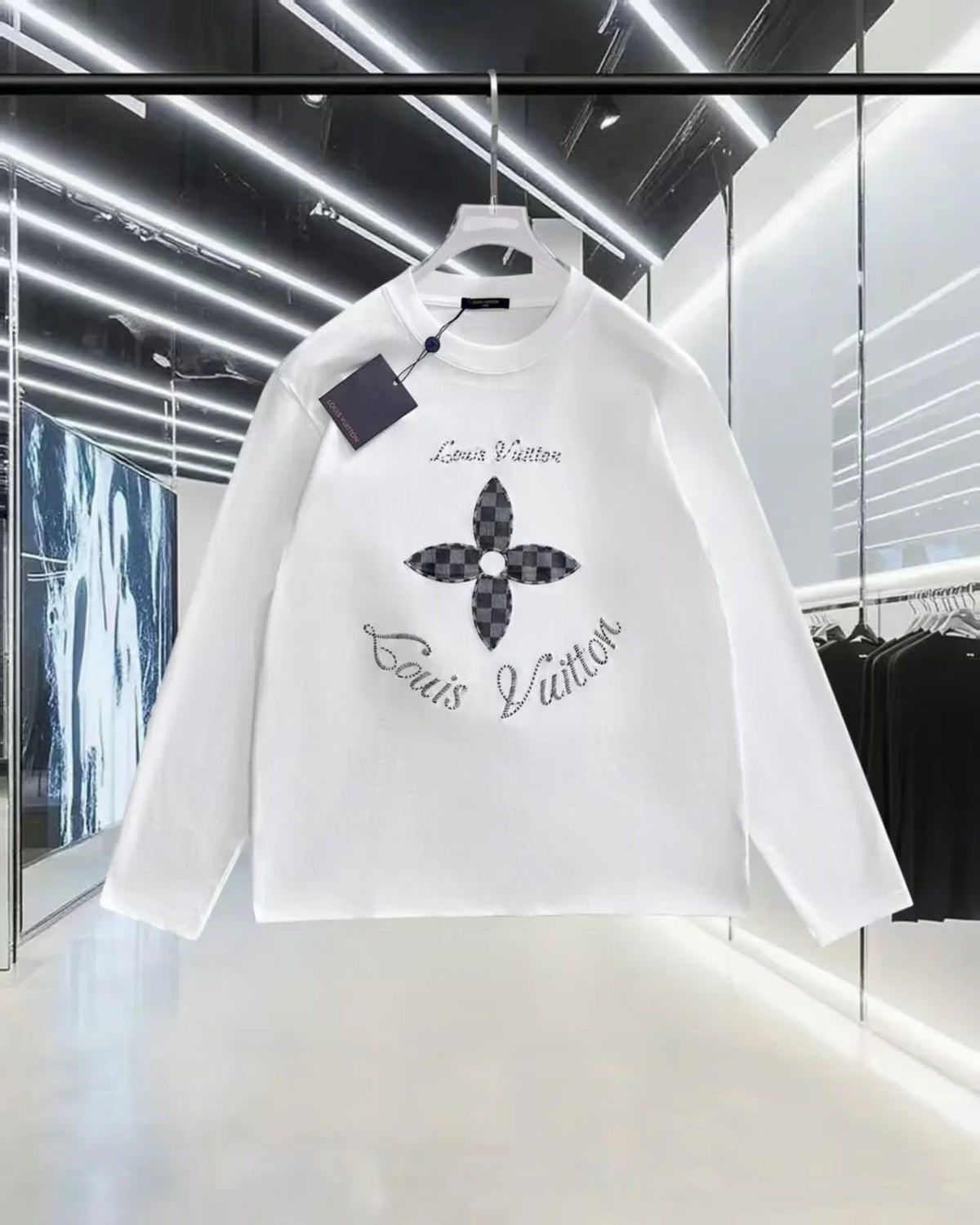 Embroidered clover hoodie