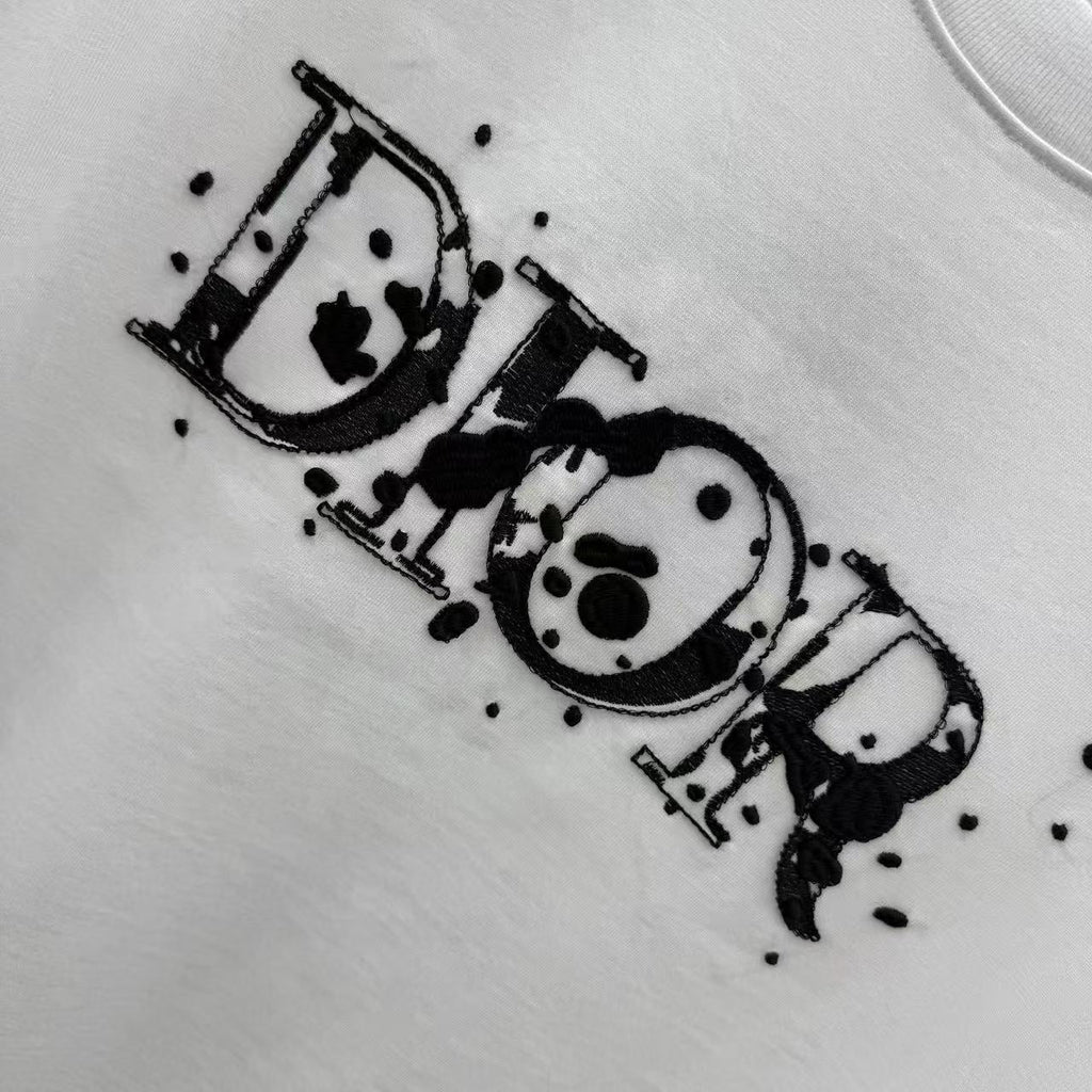 Letter embroidered t-shirt