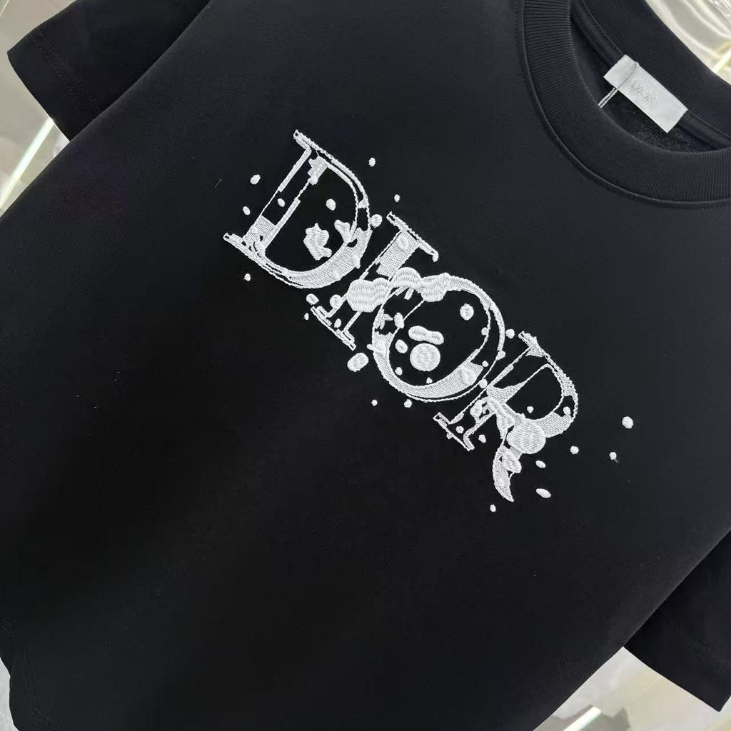 Letter embroidered t-shirt