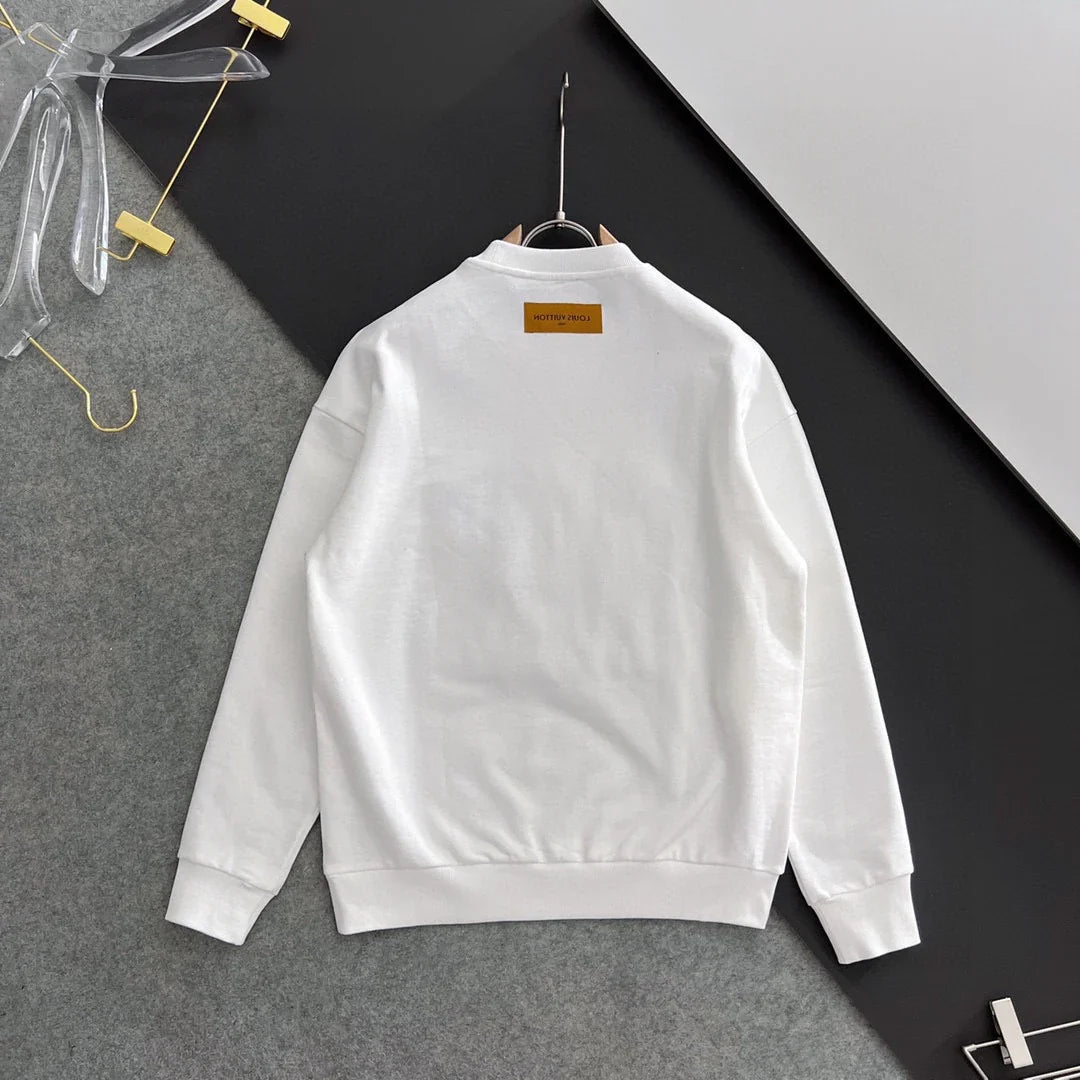 New printed pullover round neck hoodie