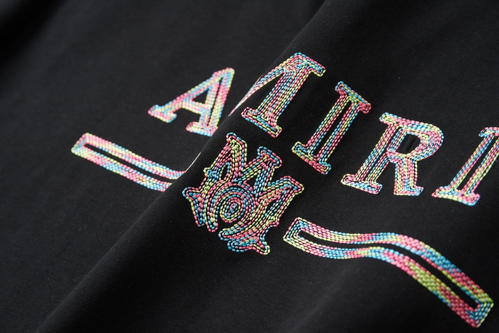 Early Spring New Embroidered Letter T-shirt