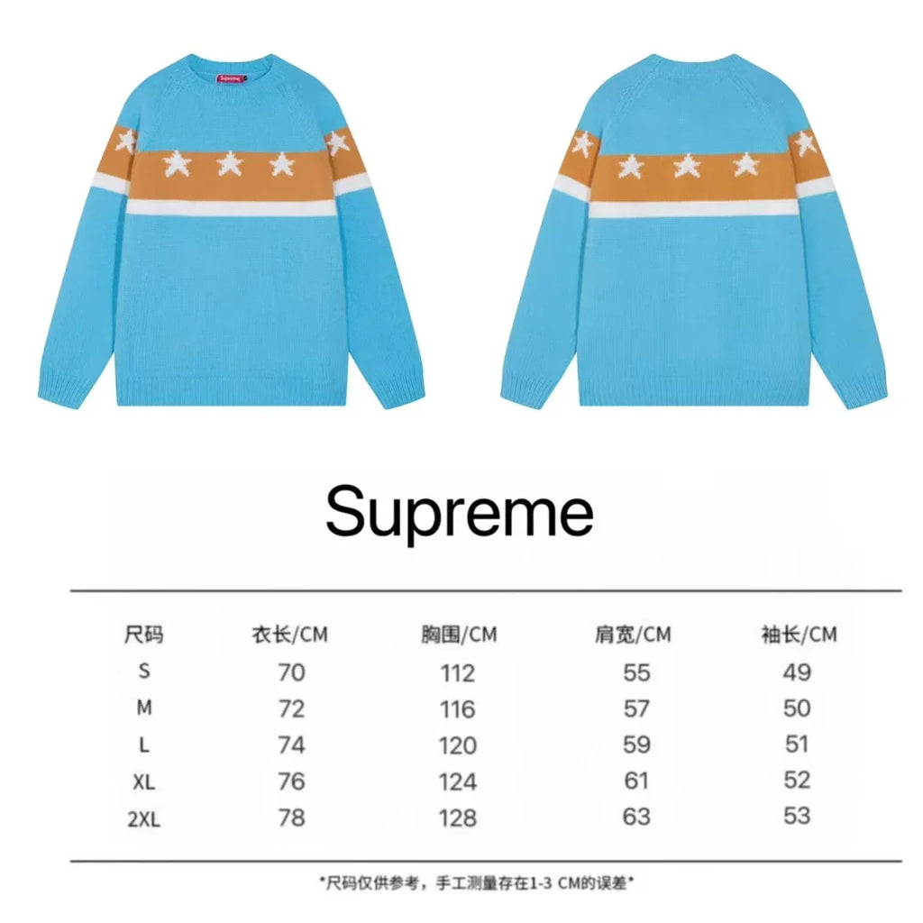 New chest striped jacquard sweater