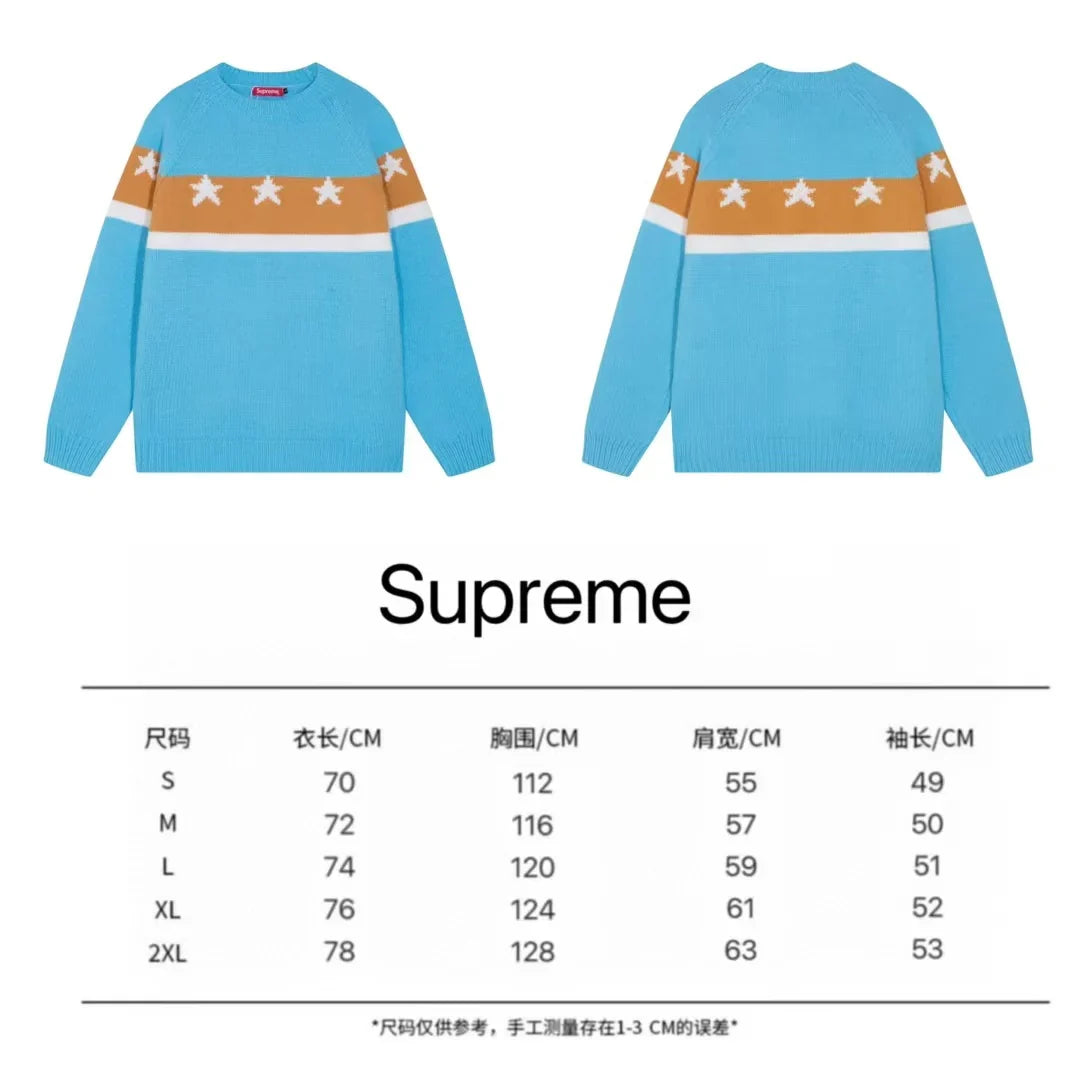 New chest striped jacquard sweater